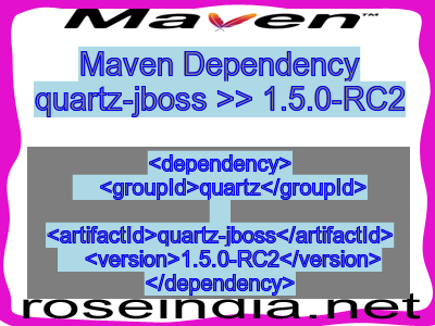 Maven dependency of quartz-jboss version 1.5.0-RC2