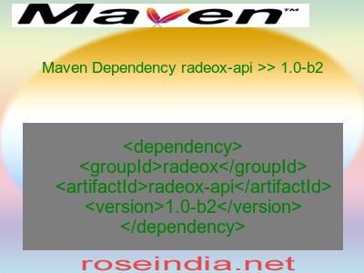 Maven dependency of radeox-api version 1.0-b2