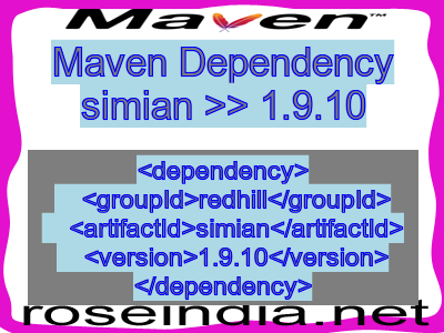 Maven dependency of simian version 1.9.10