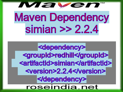 Maven dependency of simian version 2.2.4