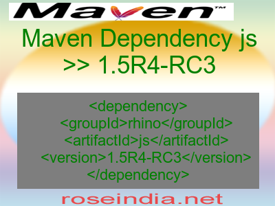 Maven dependency of js version 1.5R4-RC3