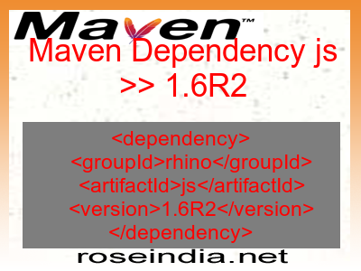 Maven dependency of js version 1.6R2