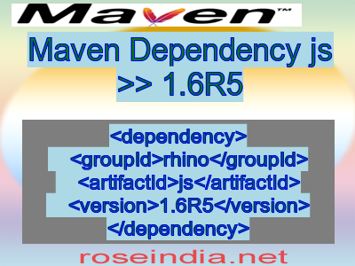 Maven dependency of js version 1.6R5