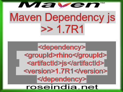 Maven dependency of js version 1.7R1