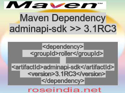 Maven dependency of adminapi-sdk version 3.1RC3