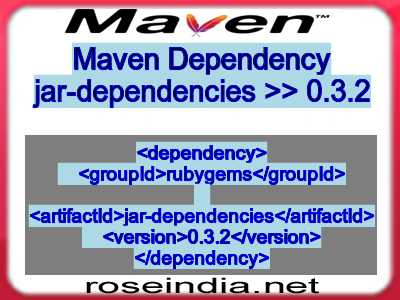 Maven dependency of jar-dependencies version 0.3.2