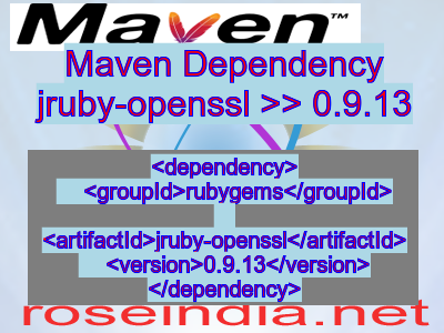 Maven dependency of jruby-openssl version 0.9.13