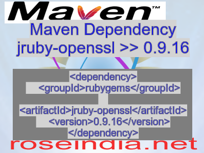 Maven dependency of jruby-openssl version 0.9.16