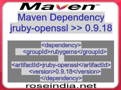 Maven dependency of jruby-openssl version 0.9.18