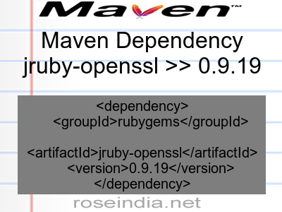Maven dependency of jruby-openssl version 0.9.19