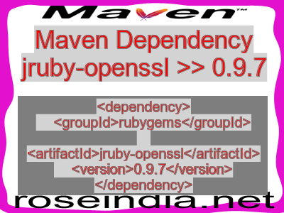Maven dependency of jruby-openssl version 0.9.7
