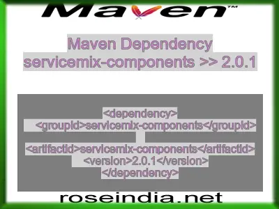 Maven dependency of servicemix-components version 2.0.1