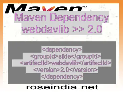 Maven dependency of webdavlib version 2.0