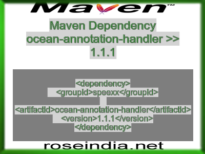 Maven dependency of ocean-annotation-handler version 1.1.1