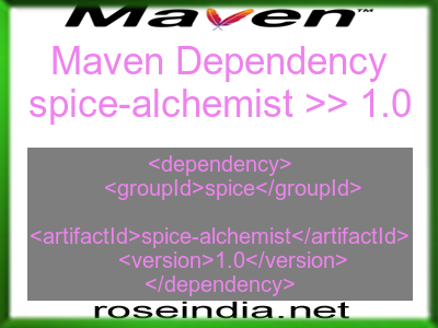 Maven dependency of spice-alchemist version 1.0