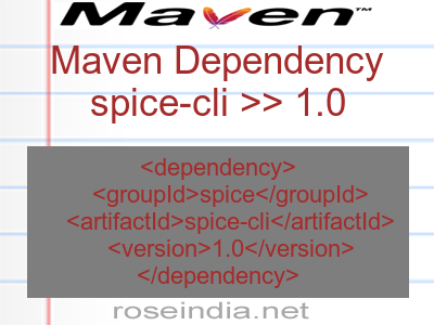 Maven dependency of spice-cli version 1.0