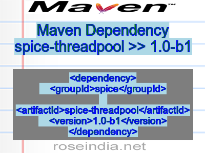 Maven dependency of spice-threadpool version 1.0-b1