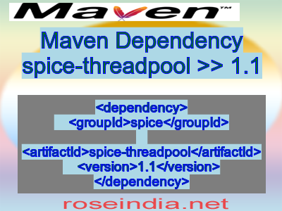 Maven dependency of spice-threadpool version 1.1