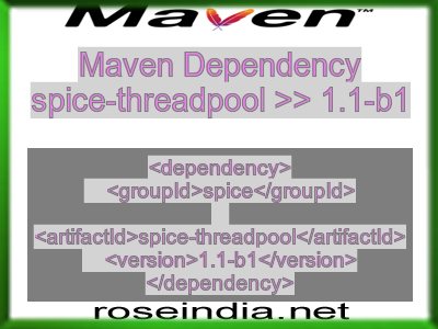Maven dependency of spice-threadpool version 1.1-b1