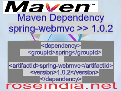 Maven dependency of spring-webmvc version 1.0.2