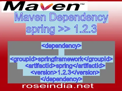 Maven dependency of spring version 1.2.3