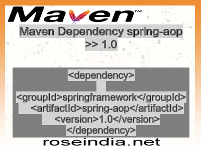 Maven dependency of spring-aop version 1.0