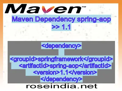 Maven dependency of spring-aop version 1.1
