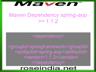 Maven dependency of spring-aop version 1.1.2
