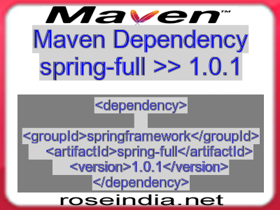 Maven dependency of spring-full version 1.0.1