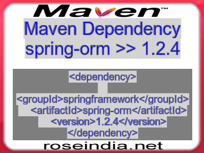 Maven dependency of spring-orm version 1.2.4