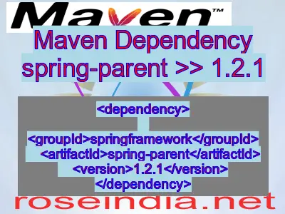 Maven dependency of spring-parent version 1.2.1