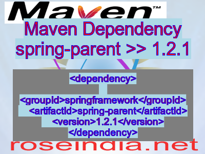 Maven dependency of spring-parent version 1.2.1