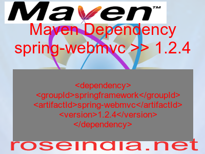 Maven dependency of spring-webmvc version 1.2.4