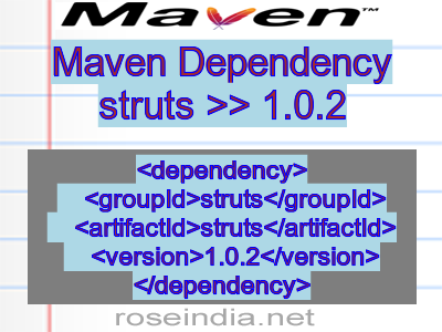 Maven dependency of struts version 1.0.2