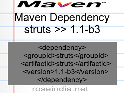 Maven dependency of struts version 1.1-b3
