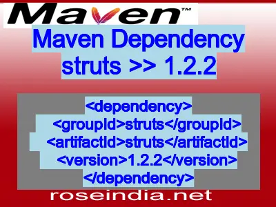 Maven dependency of struts version 1.2.2