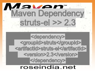 Maven dependency of struts-el version 2.3