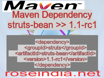 Maven dependency of struts-bean version 1.1-rc1