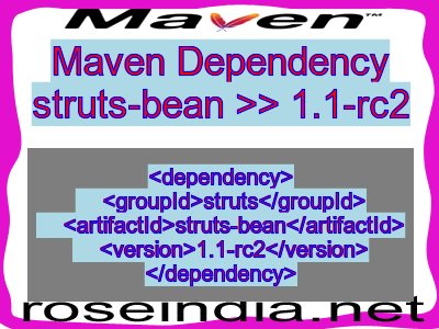 Maven dependency of struts-bean version 1.1-rc2
