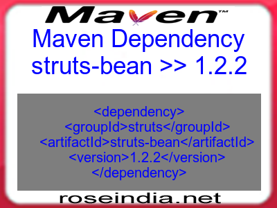 Maven dependency of struts-bean version 1.2.2