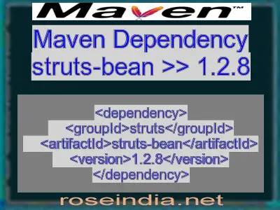 Maven dependency of struts-bean version 1.2.8