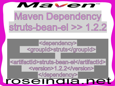 Maven dependency of struts-bean-el version 1.2.2