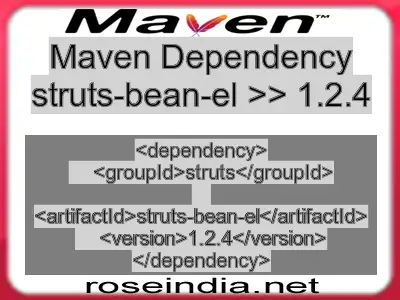 Maven dependency of struts-bean-el version 1.2.4