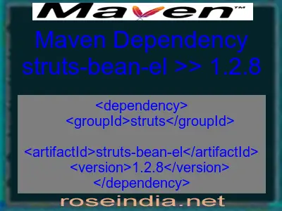 Maven dependency of struts-bean-el version 1.2.8