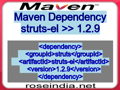 Maven dependency of struts-el version 1.2.9