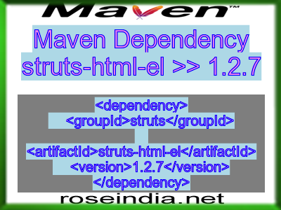 Maven dependency of struts-html-el version 1.2.7