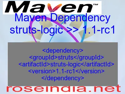 Maven dependency of struts-logic version 1.1-rc1