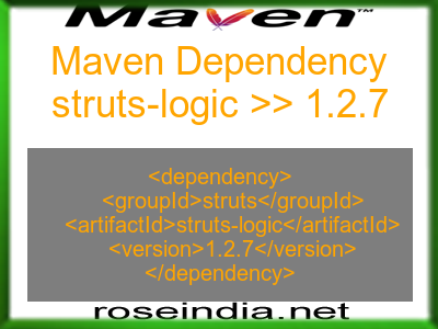 Maven dependency of struts-logic version 1.2.7