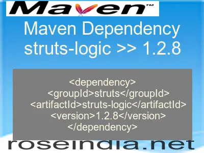 Maven dependency of struts-logic version 1.2.8