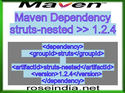 Maven dependency of struts-nested version 1.2.4